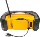 1 x RAW Customer Returns SCHWAIGER DABWORK2 construction site radio workshop radio robust radio digital radio DAB FM Bluetooth AUX USB charging port Li-Ion battery power cable 15W RMS loudspeaker - RRP €105.88