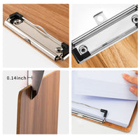 1 x RAW Customer Returns  5 pieces wooden clipboard A4, writing board clipboard with metal clamp and hanging loop, A4 clipboard writing board clipboards for office, restaurant, school - RRP €21.99