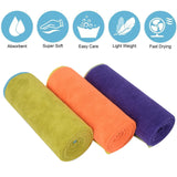 25 x Brand New VIVOTE Microfiber Towels Sports Towel Super Absorbent Quick-drying Fitness Towel, Perfect Gym Towel, Beach Towel and Travel Towel 35cm x 75cm 3 Pack Green Orange Purple  - RRP €427.25