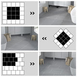 1 x RAW Customer Returns Homease PVC Flooring Self-Adhesive Tiles Vinyl Floor, Non-Slip Waterproof Cuttable Tile Look Floor Tiles for Kitchen Living Room Balcony, Matt Black White Checkerboard 20 Tiles 1.8m  - RRP €28.22