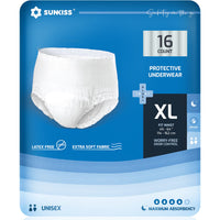 1 x RAW Customer Returns SUNKISS TrustPlus Incontinence Pants for Adults, Absorbent Diaper Pants with Elastic Cuffs for Men and Women, Discreet Leakage Protection for Bladder Weakness, Size XL Night, 16 Pack - RRP €25.98