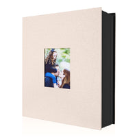 1 x RAW Customer Returns Lanpn Photo Album 10x15 400, Linen Insert Album for Portrait Format Photos Pictures Khaki - RRP €23.34