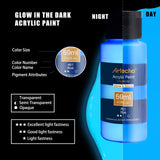 1 x RAW Customer Returns Artecho Fluorescent Paint 6x59 ml, Blacklight Paint Glow in the Dark Paint, Glows in the dark after charging under direct light sources. - RRP €18.68