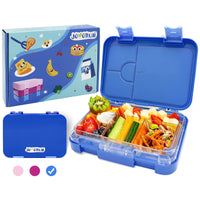 1 x RAW Customer Returns JOYORUN children s lunch box Bento box with 4 2 compartments, removable inner tray, BPA-free, microwave dishwasher safe, for kindergarten, school, excursions blue  - RRP €22.43