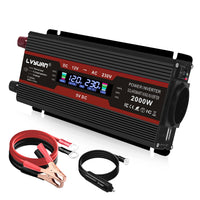 1 x RAW Customer Returns Yinleader inverter 900W 2000W 12V 230V voltage converter LCD with 1 socket 2 USB ports - RRP €69.99