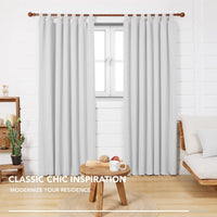 1 x RAW Customer Returns Deconovo Interior Blackout Bedroom Curtains 2 Pieces 140x260 CM, Modern Insulating Thermal Curtains for Living Room, with Loops, Pearl Gray - RRP €38.35