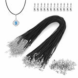 20 x Brand New Waxed Necklace Cord, MIYUANGKJ 10pcs Black Waxed Necklace Cord 2mm with 50 pcs Clasps, Leather Braided Necklace Cord for Jewelry Necklace Bracelet - RRP €456.0