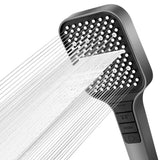 1 x RAW Customer Returns VEHHE shower head, 7 jet types shower head rain shower with stop button, shower head water saving, one-hand adjustment and anti-jam silicone nozzle, large shower head pressure increasing - RRP €20.99