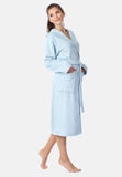 1 x RAW Customer Returns Ladeheid women s terry bathrobe made of 100 organic cotton LA40-225 light blue P14 , M  - RRP €42.85