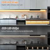 1 x RAW Customer Returns COB LED Strip 5M Warm White, LED Strip Dimmable 24V 3000K, IP44 Waterproof Light Strip LED Self-Adhesive with Remote Control and Power Supply, Timer Function Light Bar, LED Strip for TV Kitchen Living Room DIY - RRP €30.99