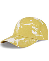 1 x Brand New LIVACASA Scribble Baseball Cap Girls Women Men Boys Cotton Breathable Lightweight Adjustable Anti-Sun Cap Sun Hat for Sports One Size, Yellow White  - RRP €22.8