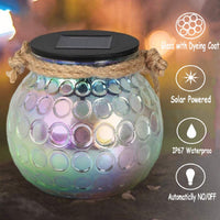 1 x RAW Customer Returns ANGMLN Solar Lantern Glass 2 Pack Solar Lamps for Outdoor Table Solar Light Solar Table Light as Decoration IP65 Waterproof for Garden, Yard, Patio, Porch, Lawn Balcony, Deck, Landscape, Table Decoration - RRP €23.18