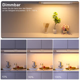 1 x RAW Customer Returns WOBANE LED Under Cabinet Light, Kitchen LED Bar with Non-Contact Sensor Dimmable, 60cm LED Under Cabinet Lamp with 12V Socket for Under Shelf, Shelves, Warm White 2700K - RRP €31.46