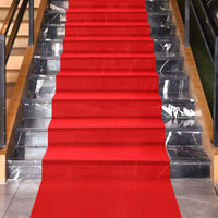 1 x RAW Customer Returns Shappy Runners with 55gsm Thickness with 1 Carpet Tape for Wedding Christmas Thanksgiving Outdoor Accessories Hallway Party Wedding Red, 2.6 x 60m  - RRP €43.27