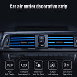 1 x RAW Customer Returns VICDUEKG 20pcs Car Air Outlet Strips Air Conditioning Decoration Vent Vent Car Interior Accessories DIY Strips Black  - RRP €34.8