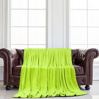 1 x RAW Customer Returns sourcing map cuddly blanket bedspread soft warm fleece blanket as a sofa blanket couch blanket living and cuddly blanket wool blanket made of velvety plush apple green 150x200cm - RRP €30.99