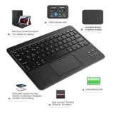 1 x RAW Customer Returns CoastaCloud- QWERTY Spanish Slim Bluetooth Keyboard with Built-in Multi-touchpad and Rechargeable Battery for Any Windows Android OS Tablet - RRP €19.82