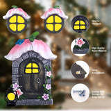 11 x Brand New Yuragim Gnome Door Accessories Christmas Set, Christmas Gnome Door Set Christmas Decoration Elf Door Nissedor Miniature Fairy Garden Decoration Garden Furniture Fairy Door Set for Gnome House Children Gifts D  - RRP €224.4