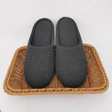 1 x RAW Customer Returns ofoot Women s Slippers, Washable Cotton Non-slip Shoes with Memory Foam Charcoal Grey, EU 38-39  - RRP €27.99