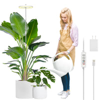 1 x RAW Customer Returns YUYMIKA 72 full spectrum plant lamp, time remote control, 10W Euro plug, dimmable brightness 3 light modes, 150 CM height adjustable plant light for large plants bonsai palm flowers 1PCS  - RRP €23.99