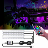 1 x RAW Customer Returns GZ5CG Car Interior Lighting Multicolor Ambient Lights 48SMD APP Control Music Sync 5V - RRP €18.68