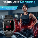 1 x RAW Customer Returns PYRODUM NX6 smartwatch men with telephone function, 1.95 HD watches men, fitness watch with blood pressure measurement, heart rate measurement, pedometer, 100 sports modes sports watches for iOS Android - RRP €50.39