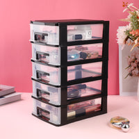 6 x Brand New STOBAZA five-layer plastic drawer box, drawer container, storage cabinet ideal for storing cosmetics, jewelry, accessories, supplies - RRP €193.74