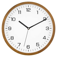 1 x RAW Customer Returns Foxtop Wall Clock Wood Without Ticking Noise 30 cm Large Silent Wall Clock Easy to Read Round Wooden Clock for Kitchen Living Room Bedroom Home Office School - RRP €30.24