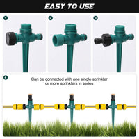 1 x RAW Customer Returns Pack of 4 lawn sprinklers, 360 rotating garden sprinkler, garden sprinkler, adjustable water sprinkler, water sprinkler adjustable irrigation system, garden lawn sprinkler, multifunctional garden sprinkler - RRP €10.07