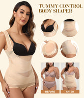 1 x RAW Customer Returns Tuopuda Shapewear for Women, Tummy Control Undershirt Bodysuit Tops, Breathable Underwear Bodysuit, Beige, S - RRP €25.99