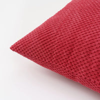 1 x Brand New EMEMA Cushion Covers Corduroy Fabric Decorative Pillowcase Modern Cute Soft Durable for Living Room Bedroom Solid for Children s Sofa Cafe Balcony Set of 2 60x60cm Red - RRP €19.2