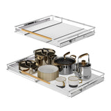 1 x RAW Customer Returns SANNO Extendable Drawer Organizer and Storage Cabinet Pots Pans Organizer Sliding Shelf Under Sink Pantry Cabinet 1 Pack  - RRP €57.47