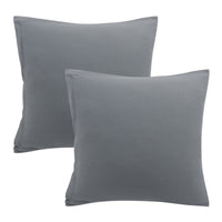 3 x Brand New PiccoCasa pillowcase 40x40, set of 2 pillowcases with zipper made of microfiber, super soft and comfortable pillowcases, dark gray - RRP €33.27