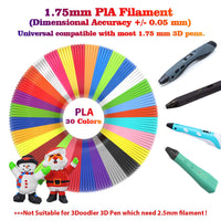 1 x RAW Customer Returns dikale 1.75mm 3D Pen Filament PLA Refills 30 Colors, Each Color 3 Meters, Smooth Printing Refills for 3d Printer Pen - RRP €19.15