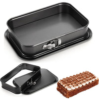 1 x RAW Customer Returns LANYOTA Springform Pans Rectangle, 24x14cm Baking Pan Cake Pan with Leak Protection, Springform Non-Stick Cheesecake Pan with Removable Bottom, Ice Cream Cake Baking Pan Rectangular  - RRP €17.17