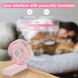 1 x RAW Customer Returns Hianjoo Handheld Fan Portable with Lanyard, Neck Fan Mini Fan, 3 IN 1 Foldable USB Fan, Rechargeable Quiet Pocket Fan for Home and Outdoor - Pink - RRP €9.06