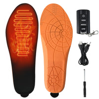 25 x RAW Customer Returns Hereneer Heated Insoles, Heated Thermal Sole with Wireless Remote Control, USB Rechargeable Heated Shoe Insoles, 3 Levels Adjustable Temperature, Size Can Be Cut, 41-46  - RRP €932.5