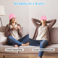 1 x RAW Customer Returns ABYON Migraine Mask Gel Cooling Cap, Stretchable Headache Cap, Reusable Cold Compression Therapy Cooling Pack Ice Cap for Relief Headaches Tension, Stress, Cooling Pink - RRP €17.14