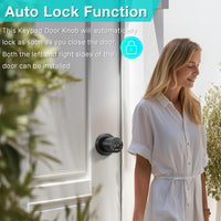 1 x RAW Customer Returns FITNAT Keypad Doorknob, Digital Door Lock with Touch Screen for Keyless Entry, Electronic Door Lock with Spare Keys, Easy to Use, 15 User Passcode - RRP €55.99