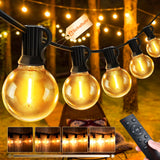 1 x RAW Customer Returns JEYMORKEY Outdoor Garden Chain Lights - G40 100Ft 30M 43 2 LED Bulbs Outdoor Wire IP44 Outdoor Garden Lights 30 Meters String Light Chain Row Outdoor Gazebo Terrace Lamps - RRP €45.24