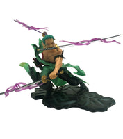 1 x RAW Customer Returns JAW REX One Piece Anime Roronoa Zoro Figure 15cm Pirate Hunter Roronoa Zoro Figure, Santoryu Three Sword Style - RRP €20.16