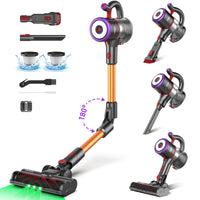 1 x RAW Customer Returns ONSEEN Cordless Vacuum Cleaner, 450W 30KPa Powerful Cordless Electric Broom, 7 in 1 Lightweight Vacuum Cleaner, 50 Minute Autonomy, 180 Foldable Hose, M81 - RRP €99.99