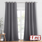 1 x RAW Customer Returns PONY DANCE blackout curtain with eyelets - 1 piece H 240 x W 140 cm thermal curtain against cold and heat curtain opaque grey curtains living room thermal curtain cold protection front door - RRP €25.95