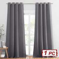 1 x RAW Customer Returns PONY DANCE blackout curtain with eyelets - 1 piece H 240 x W 140 cm thermal curtain against cold and heat curtain opaque grey curtains living room thermal curtain cold protection front door - RRP €22.05