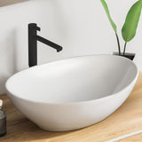 1 x RAW Customer Returns VMbathrooms Premium oval washbasin with lotus effect Countertop washbasin for the bathroom and guest toilet Wash bowl without tap hole and without overflow Pure white countertop basin - RRP €67.54