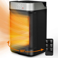 1 x RAW Customer Returns Elechelf Ceramic Fan Heater 90 Oscillation Electric Heater Quiet with Thermostat for Home Bedroom HL-1500R6 - RRP €30.24