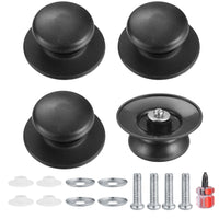 1 x RAW Customer Returns Pack of 4 pot lid knobs, pot lid handle universal, pan lid cover knobs, kitchenware knobs, for pot lids, replacement knobs, saucepan - RRP €6.88