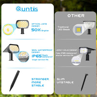 4 x RAW Customer Returns Quntis solar spotlights for outdoors 4 pieces, IP65 waterproof solar lamps for outdoors, solar lights garden, 2 in 1 solar spots, garden spotlights garden lighting wall light for balcony terrace walkway house - RRP €182.44