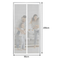 1 x RAW Customer Returns Magnetic fly screen for balcony door 90x200cm white, premium insect protection door, fly screen door patio door self-adhesive without drilling - RRP €18.4