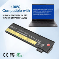 1 x RAW Customer Returns Exmate 01AV425 Laptop Battery for Lenovo ThinkPad A475 A485 TP25 P51S P52S T470 T480 T570 T580 Series 61 01AV425 4X50M0881 01AV491 SB10K97582 SB10K97583 01AV426 10.8V 4400mah  - RRP €35.99